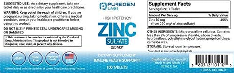 Zinc Sulfate for Immune Support System