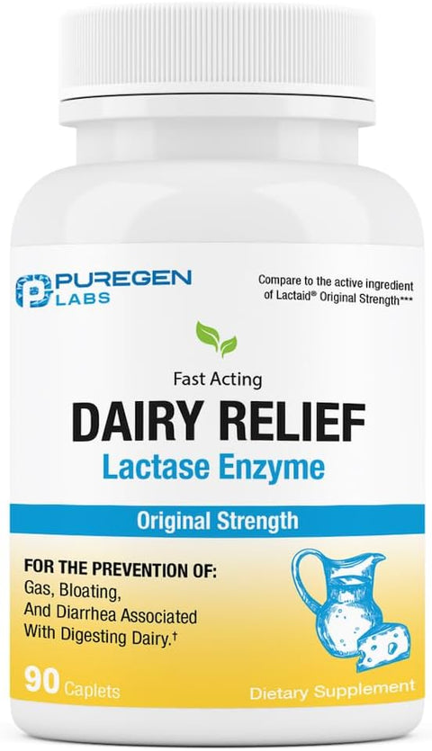 Dairy Relief Natural Lactase Enzyme