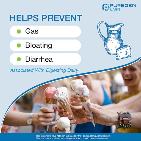 Dairy Relief Fast Acting Lactase Enzyme 9000 FCC, Lactose Intolerance