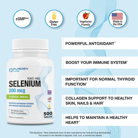 Selenium 200 mcg Yeast Free Essential Mineral