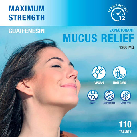 Mucus Relief 12 Hour Extended Release Guaifenesin 1200mg