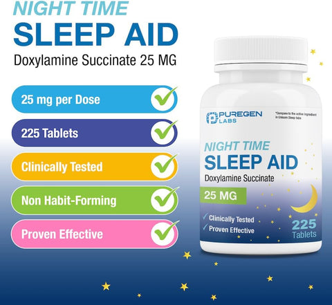 Sleep Aid Doxylamine Succinate 25mg