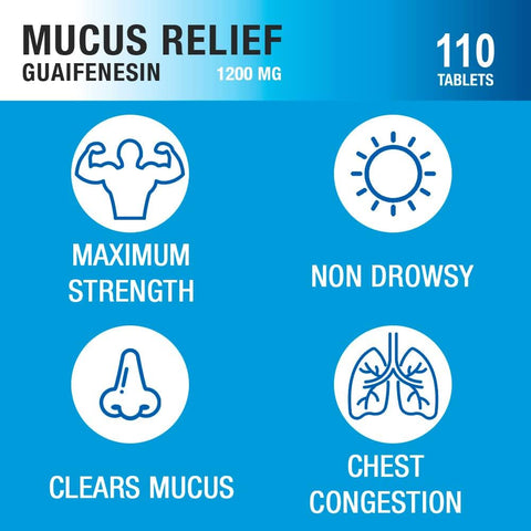 Mucus Relief 12 Hour Extended Release Guaifenesin 1200mg