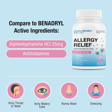 Allergy Relief Diphenhydramine HCl 25 mg