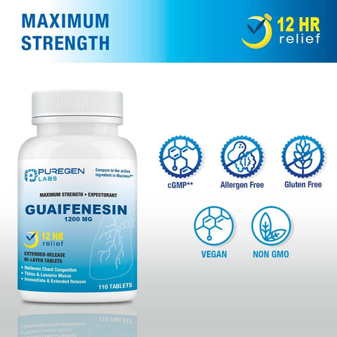 Mucus Relief 12 Hour Extended Release Guaifenesin 1200mg