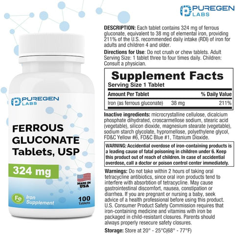 Ferrous Gluconate 324 mg