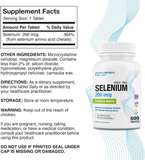 Selenium 200 mcg Yeast Free Essential Mineral