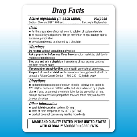 Sodium Chloride Tablets 1 gm (1000 mg)