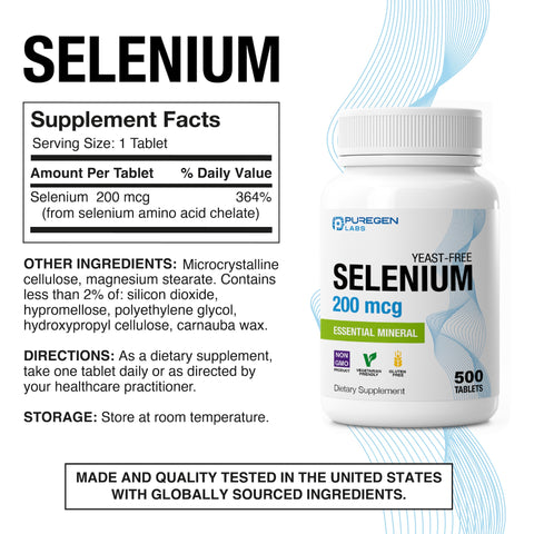 Selenium 200 mcg Yeast Free Essential Mineral