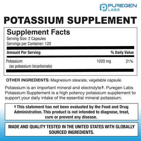 Potassium Bicarbonate Supplement 1020 mg