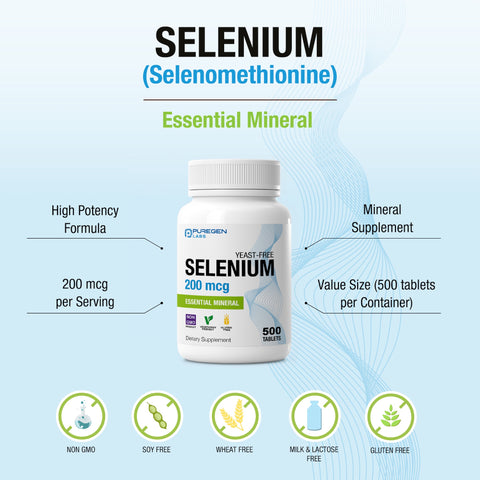 Selenium 200 mcg Yeast Free Essential Mineral