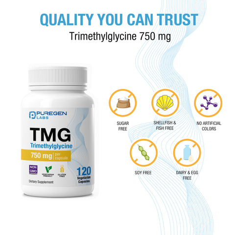 Puregen Labs  Trimethylglycin (TMG) 750 mg