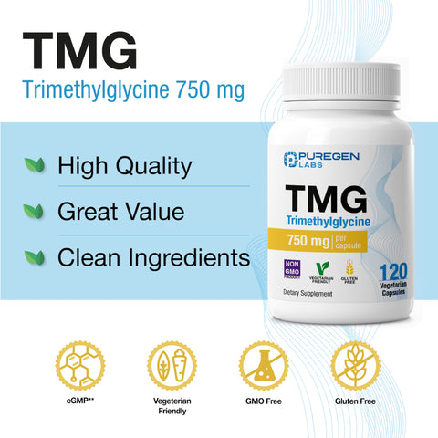 Puregen Labs  Trimethylglycin (TMG) 750 mg